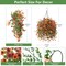 Artificial Faux Hanging Flowers Plants Basket for Outdoor Outside Spring Summer Decoration,Fake Silk Daisy in Planter Realistic UV Resistant for Home Porch Balcony Patio Yard Decor(Orange Brown)